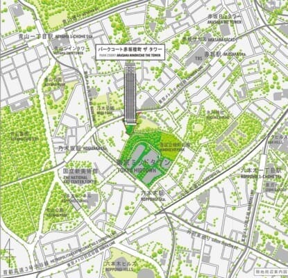 パークコート赤坂檜町ザ・タワー周辺地図